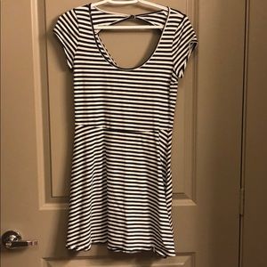 Open Back Stripped Dress